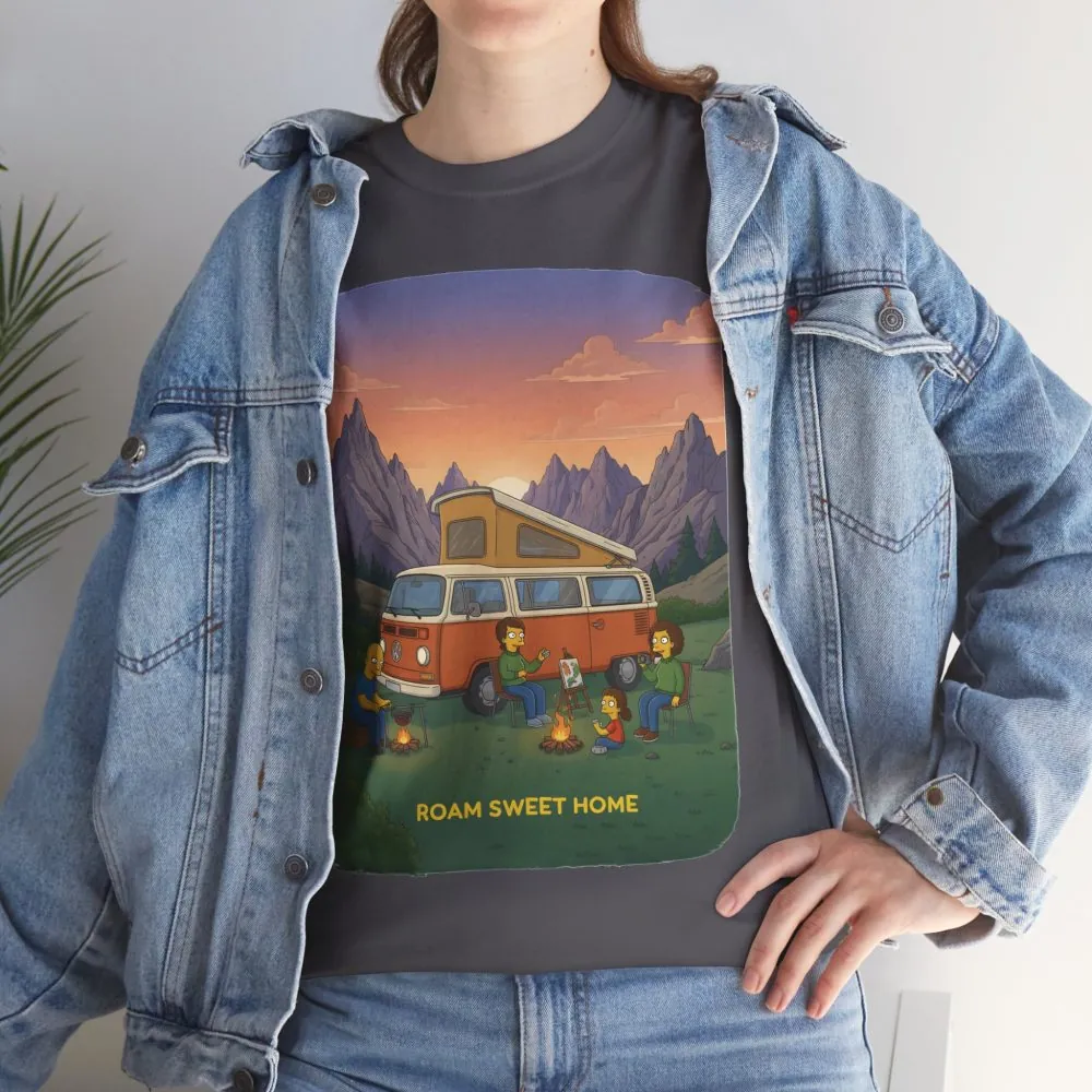 6501966174273262009_2048.jpeg Unisex Heavy Cotton Tee — "Roam Sweet Home" Design Sitcom-Line