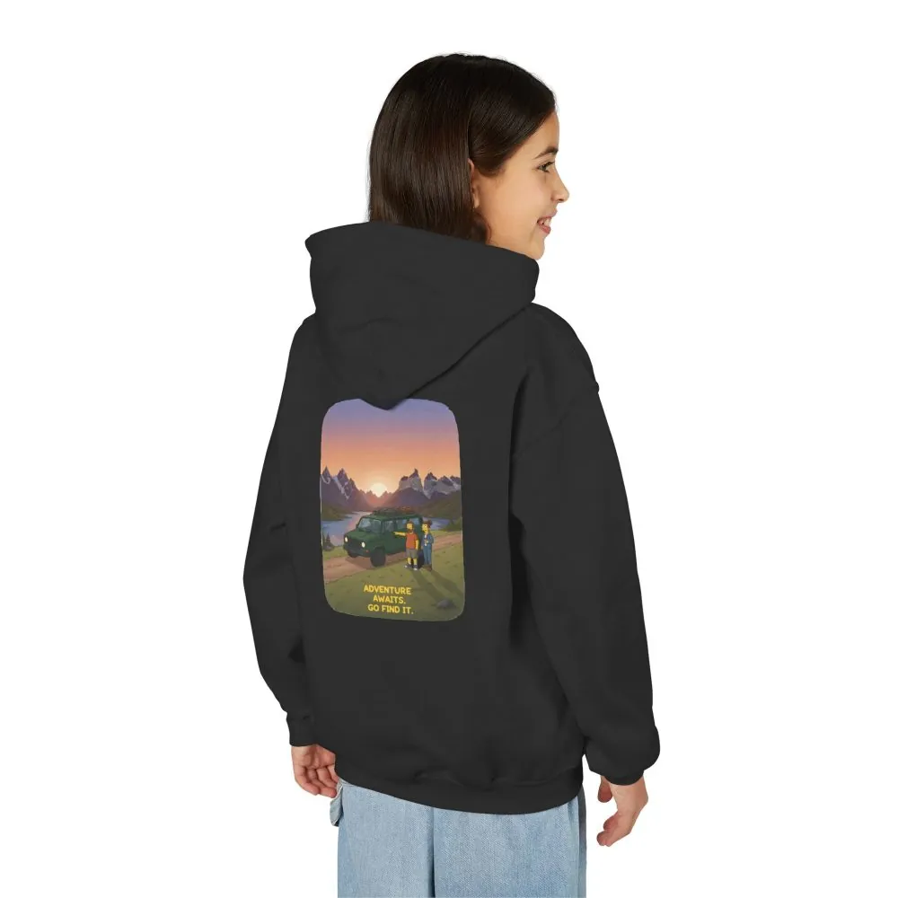 6517930055285463155_2048.jpeg Youth Hoodie(Gildan) – "Adventure Awaits-Go Find It" (Design Sitcom-Line)