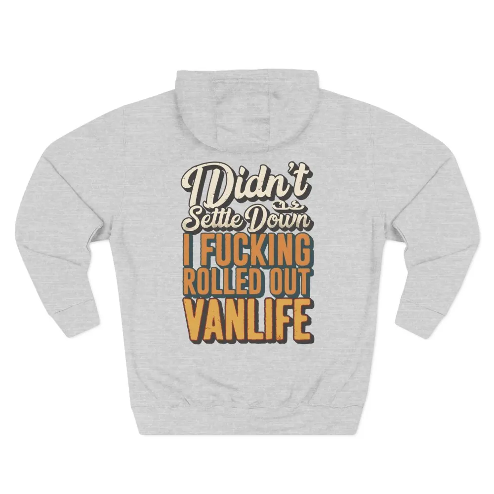 Three-Panel Fleece Hoodie - "Dind´t Settle Down" Design F**K-Line