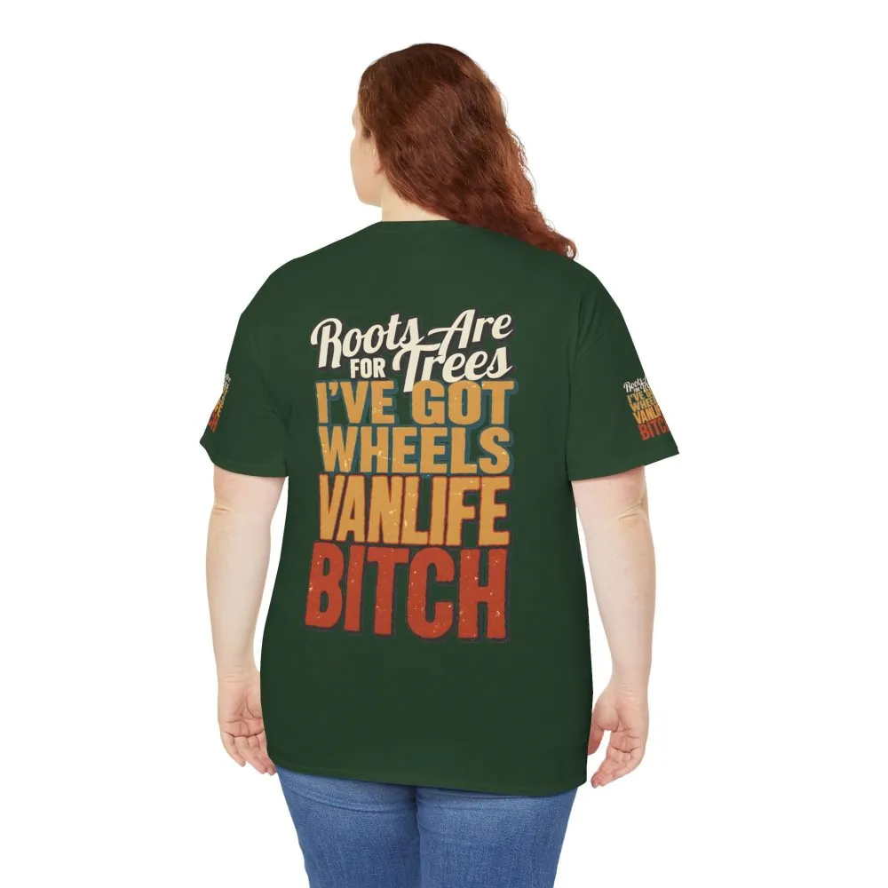 Unisex Heavy Cotton Tee — "Roots Are For Trees" Design F**K-Line