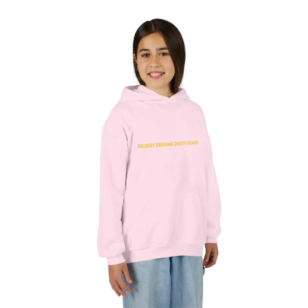 Youth Hoodie(Gildan) – "Desert Dreams Dusty Roads" (Design Sitcom-Line)