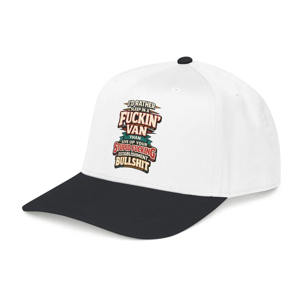 Baseball Cap - "I´d Rather Sleep in A Fucking Van" Design F**K-Line