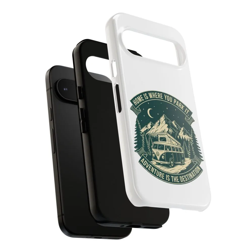 6604618154847212996_2048.jpeg Phone Case — "Home Is Where You Park It-Adventure is the destination" Camper Van Design
