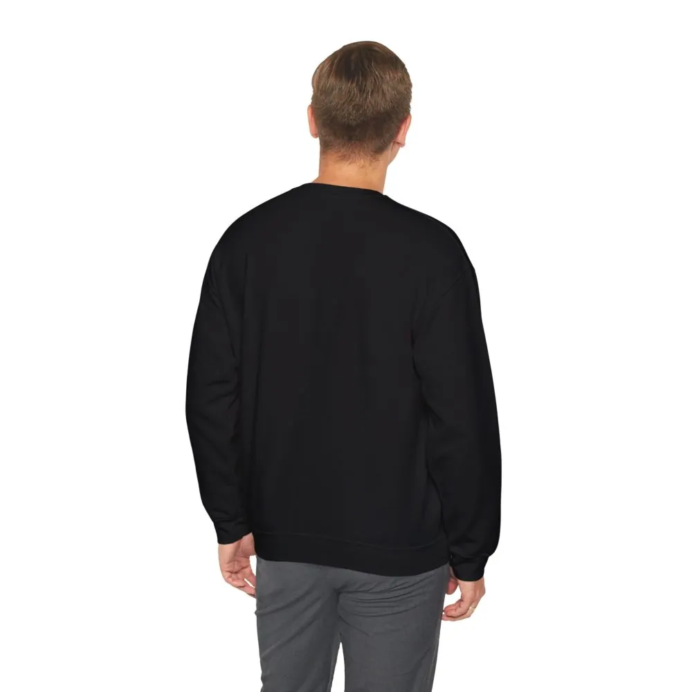 Crewneck Sweatshirt — "Adventure Awaits-Go Where You Feel Most Alive" (Only Font printed) Vintage Camper Van Outdoor Graphic