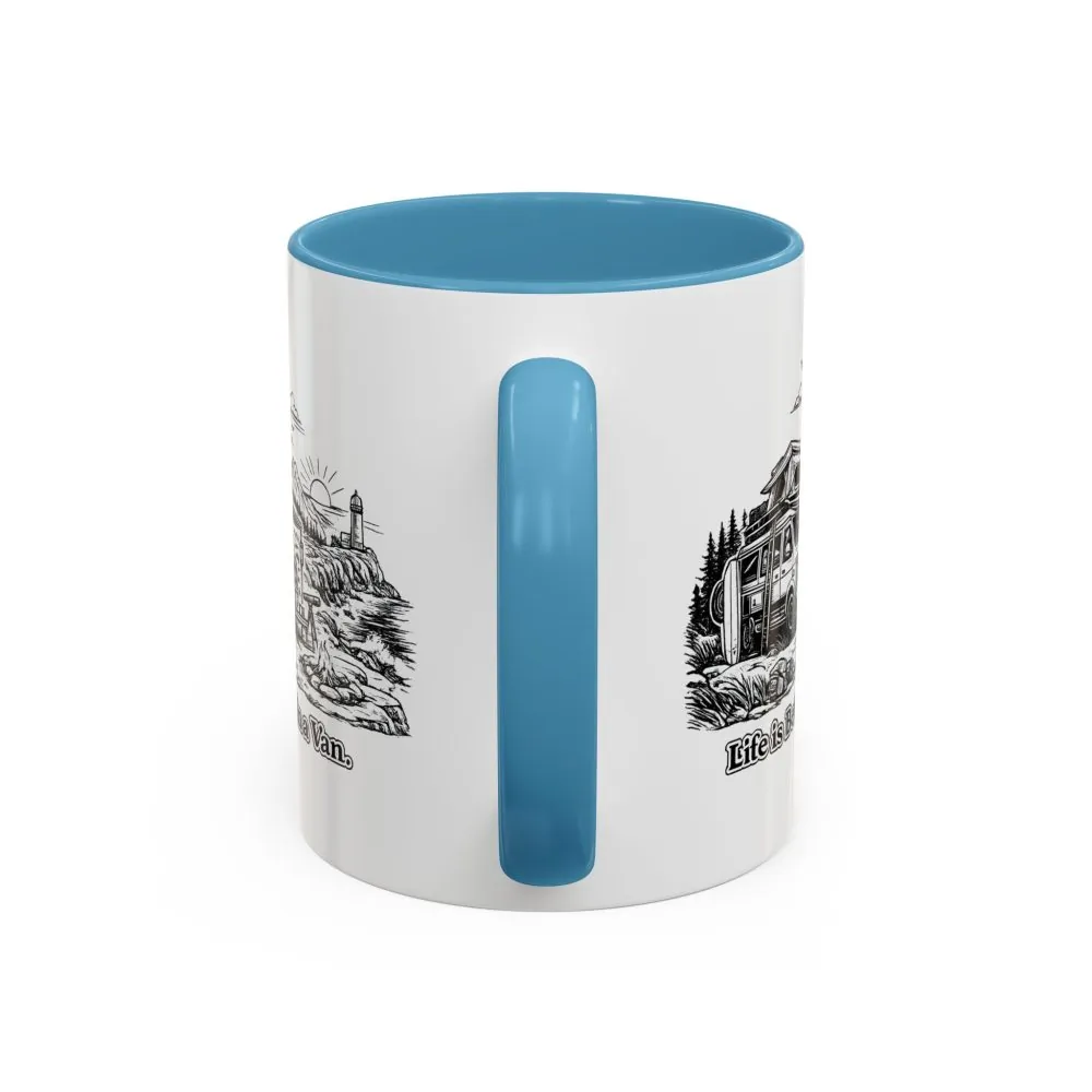 661003012364362782_2048.jpeg Accent Coffee Mug (11, 15oz) — "Life Is Better In A Van" Design Minimal-Line