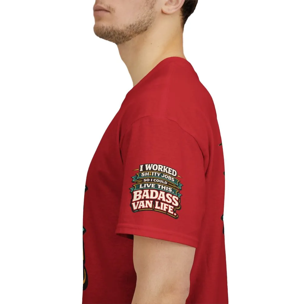 Unisex Heavy Cotton Tee — "I Worked Shitty Jobs" Design F**K-Line