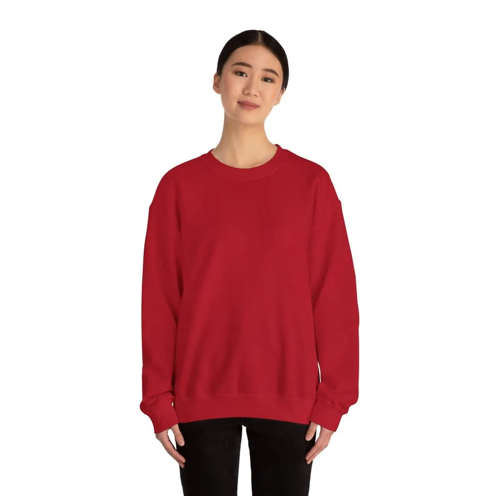 Crewneck Sweatshirt — "Adventure Awaits-Go Where You Feel Most Alive" (Only Back printed) Vintage Camper Van Outdoor Graphic
