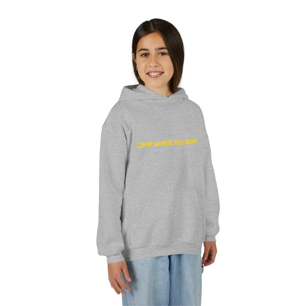 Youth Hoodie(Gildan) – "Camp Where You Roam" (Design Sitcom-Line)