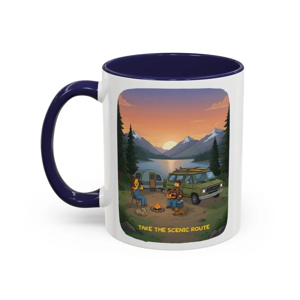 6649248395080845428_2048.jpeg Accent Coffee Mug (11, 15oz) — "Take The Scenic Route" Design Sitcom-Line