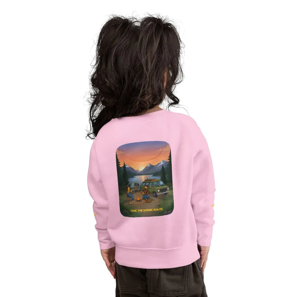 Toddler Sweatshirt - "Take The Scenic Route" (Design Sitcom-Line)