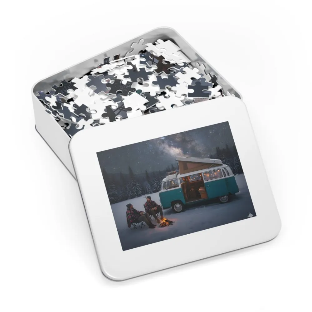 Jigsaw Puzzle with Tin — Van Life Night Sky