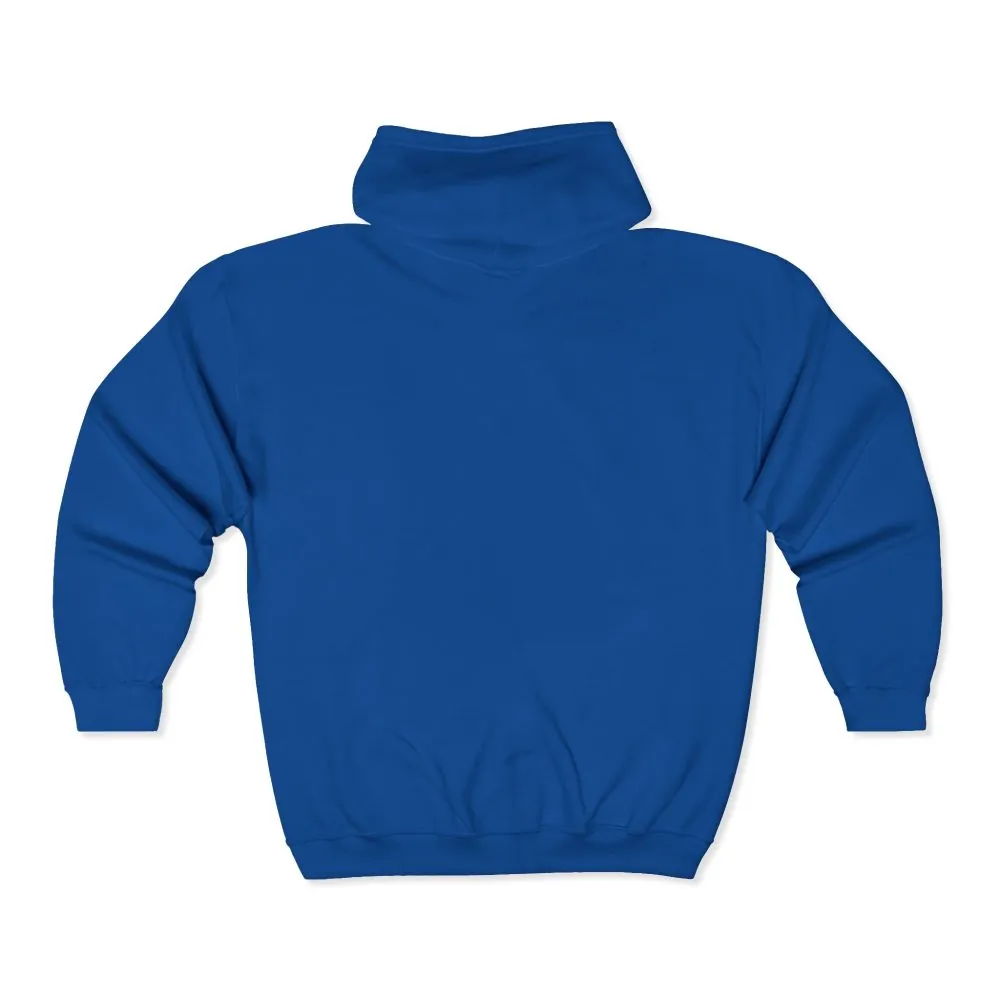 Zip Hoodie — "Adventure Awaits-Go Where You Feel Most Alive" (Only Front Printed) Camper Van Adventure Zip-Up