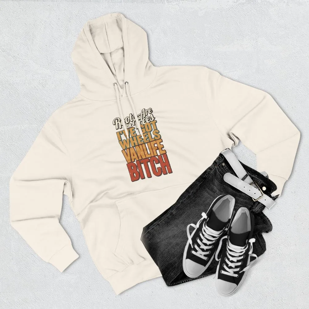 Three-Panel Fleece Hoodie - "Roots Are For Trees" Design F**K-Line