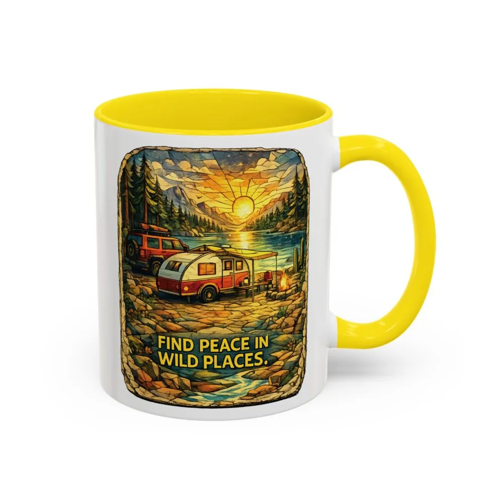 6699546286396650199_2048.jpeg Accent Coffee Mug (11, 15oz) — "Find Peace In Wild Places" Design Cubic-Line