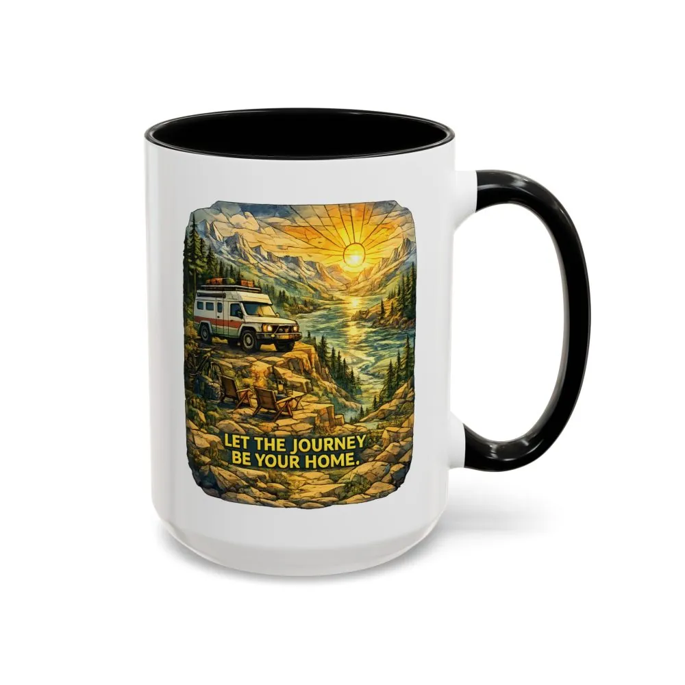 6712841256730676410_2048.jpeg Accent Coffee Mug (11, 15oz) — "Let The Journey Be Your Home" Design Cubic-Line