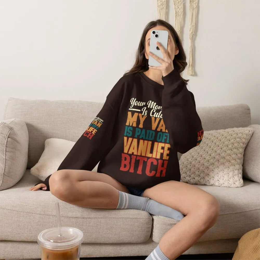 Unisex Heavy Blend™ Crewneck Sweatshirt — "Your Mortgage Is Cute" Design F**K-Line