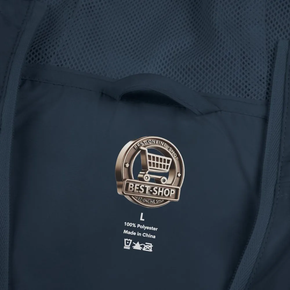 Unisex Full-Zip Windbreaker Jacket — "Seek Adventure, Find Freedom" (Design "Minimal-Line")