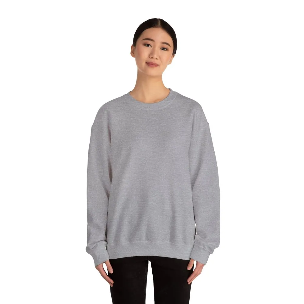 Crewneck Sweatshirt — "Adventure Awaits-Go Where You Feel Most Alive" (Only Back printed) Vintage Camper Van Outdoor Graphic