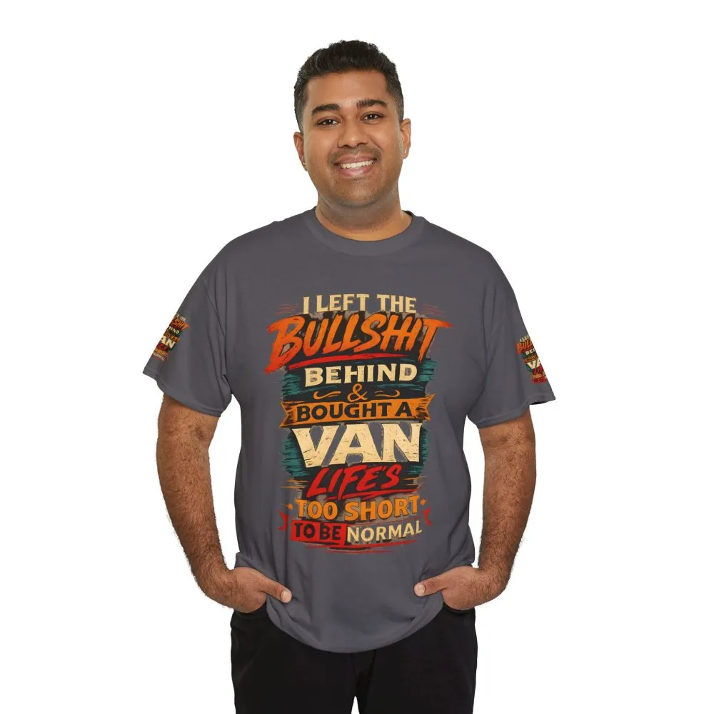 Unisex Heavy Cotton Tee — "I Left The Bullshit" Design F**K-Line