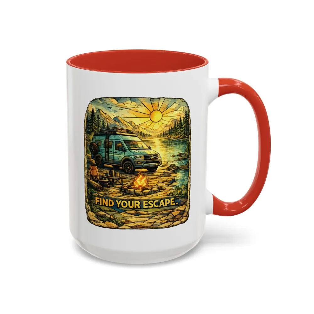 6847898603510181120_2048.jpeg Accent Coffee Mug (11, 15oz) — "Find Your Escape" Design Cubic-Line