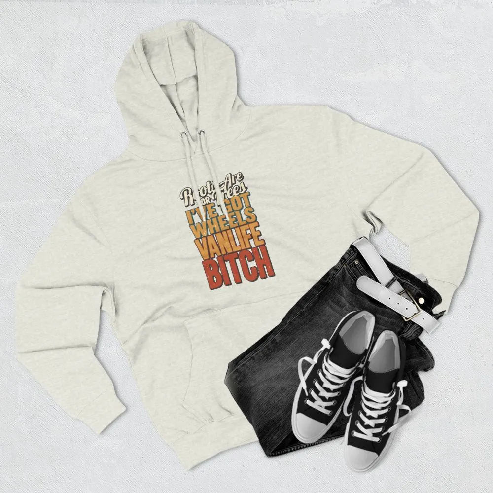 Three-Panel Fleece Hoodie - "Roots Are For Trees" Design F**K-Line