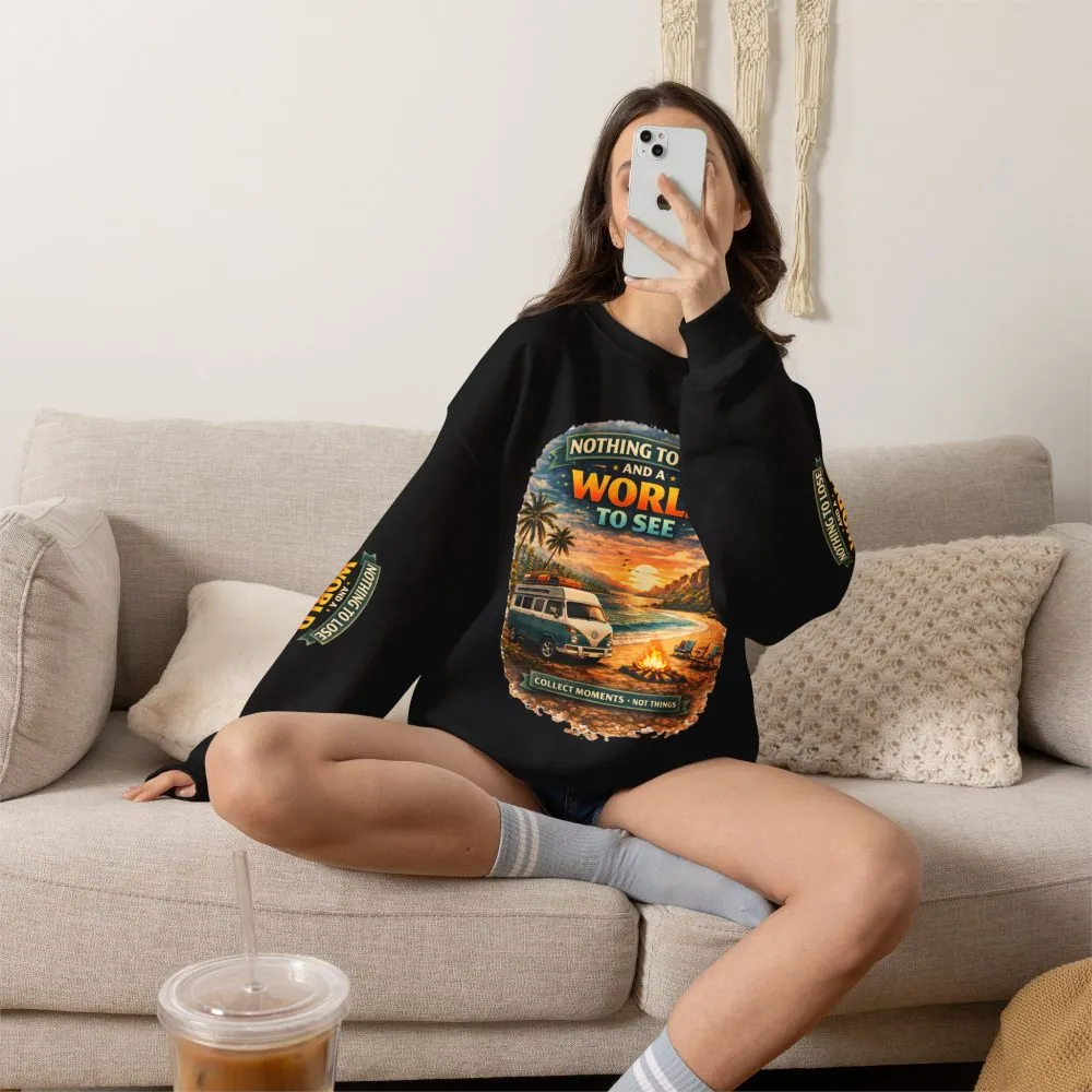 Unisex Heavy Blend™ Crewneck Sweatshirt — "Nothing To Lose" Design Scenic-Line