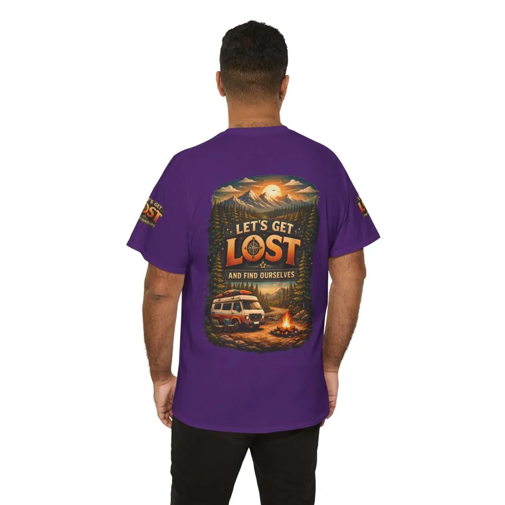Unisex Heavy Cotton Tee — "Let´s Get Lost And Found Ourselfs" Design Scenic-Line