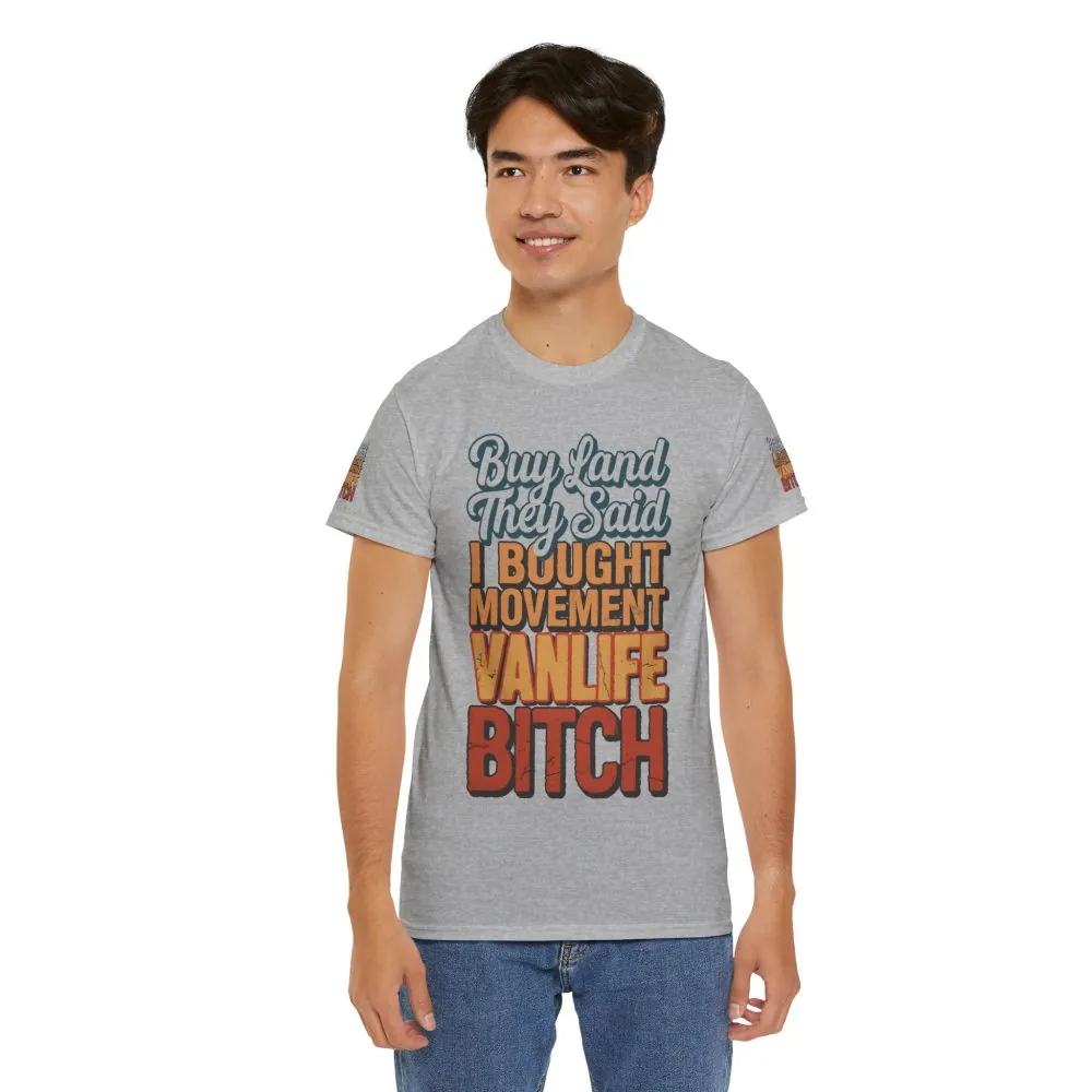 6901175577812216099_2048.jpeg Unisex Heavy Cotton Tee — "Buy Land They Said" Design F**K-Line