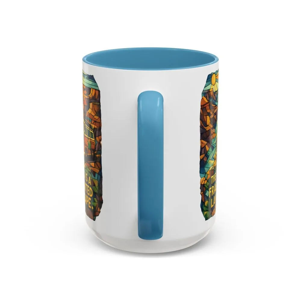 6933640940274826957_2048.jpeg Accent Coffee Mug (11, 15oz) — "The Road Is A Fragmented Landscape" Design Cubic-Line