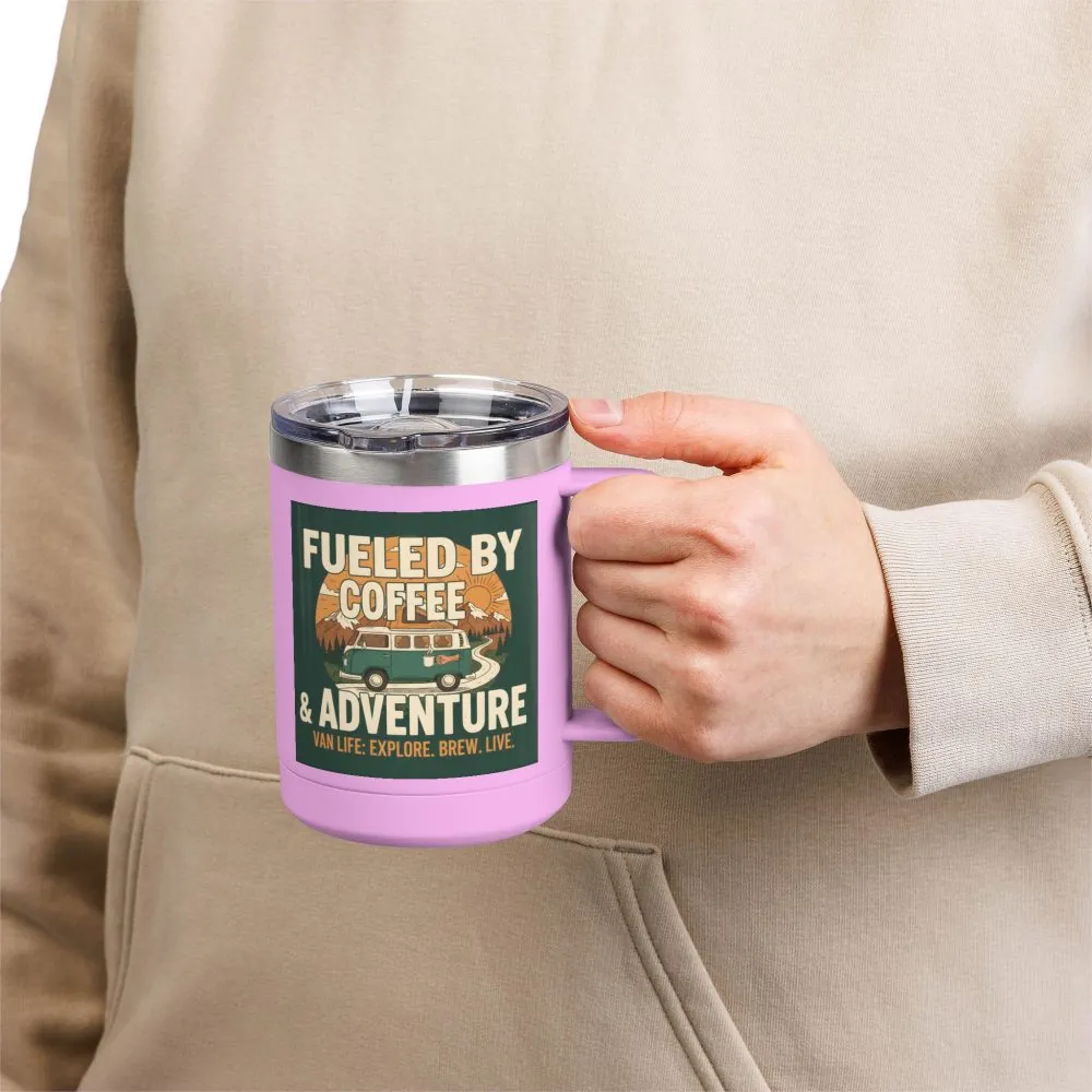 6934375983520985704_2048.jpeg Coffee Mug Tumbler, 15oz — "Fueled by Coffee & Adventure"