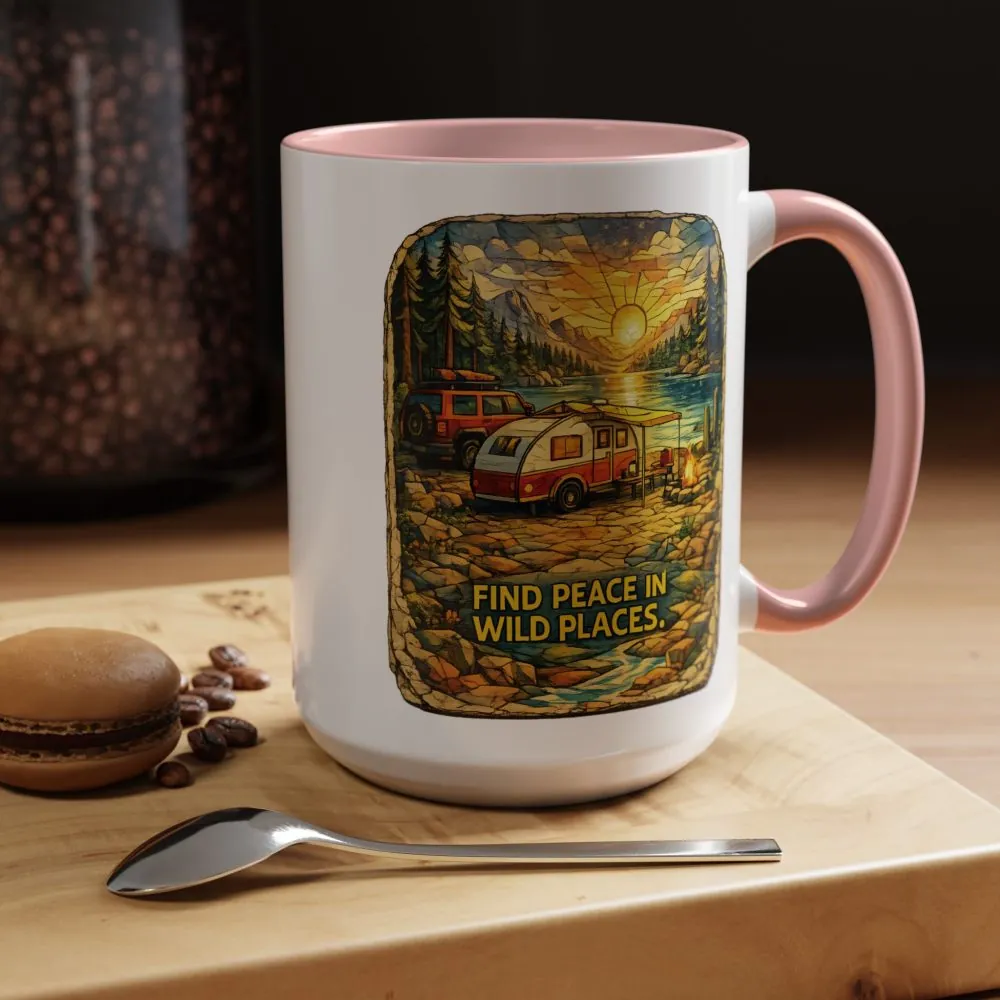 6939214630070248483_2048.jpeg Accent Coffee Mug (11, 15oz) — "Find Peace In Wild Places" Design Cubic-Line