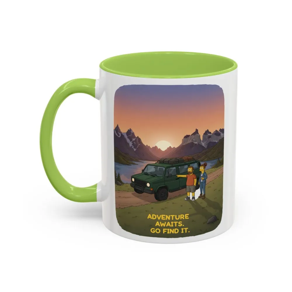 6948749286767804432_2048.jpeg Accent Coffee Mug (11, 15oz) — "Adventure Awaits-Go Find It" Design Sitcom-Line