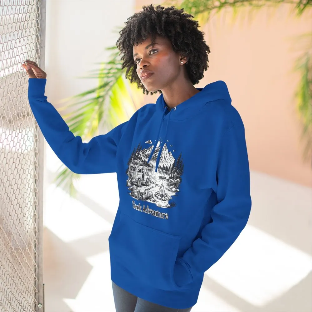 696573648341059539_2048.jpeg Three-Panel Fleece Hoodie - "Seek Adventure" Design Minimal-Line