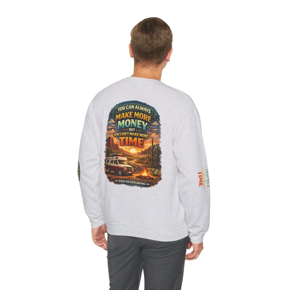 Unisex Heavy Blend™ Crewneck Sweatshirt — "You Can Always Make More Money" Design Scenic-Line