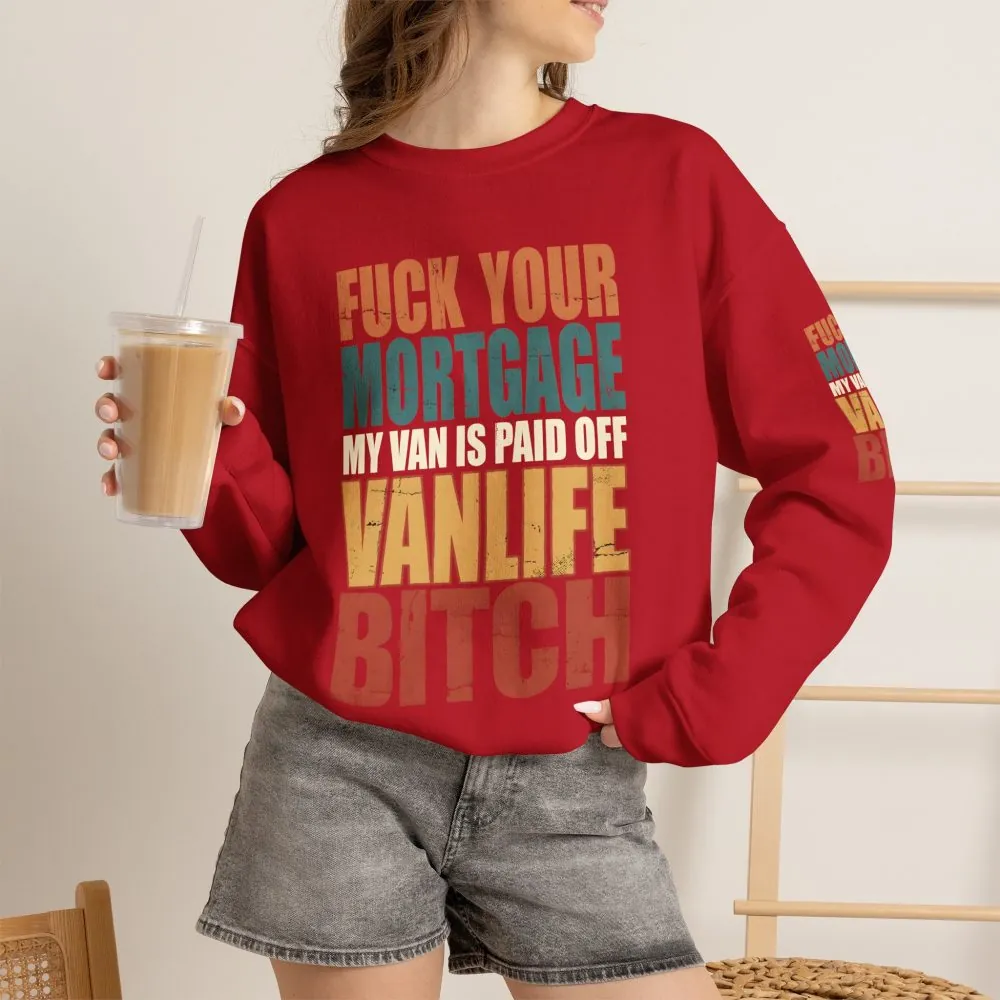 6995250648460830909_2048.jpeg Unisex Heavy Blend™ Crewneck Sweatshirt — "Fuck Your Mortgage" Design F**K-Line