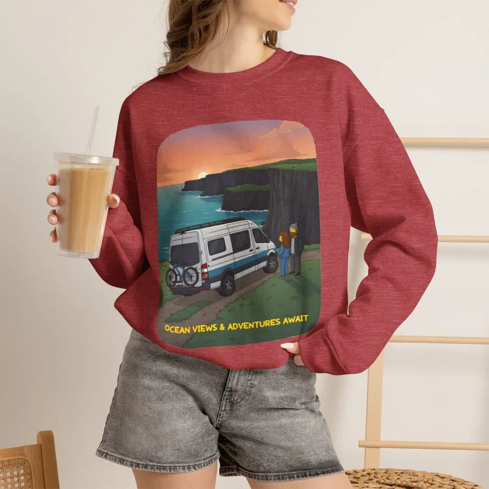6995528209014092332_2048.jpeg Unisex Heavy Blend™ Crewneck Sweatshirt — "Ocean Views-Adventures Awaits" Design Sitcom-Line