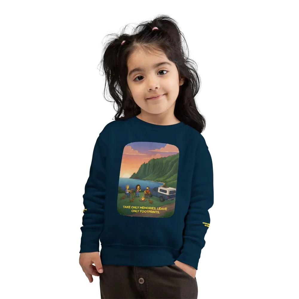 Toddler Sweatshirt - "Take Only Memories-Leave Only Footprints" (Design Sitcom-Line)