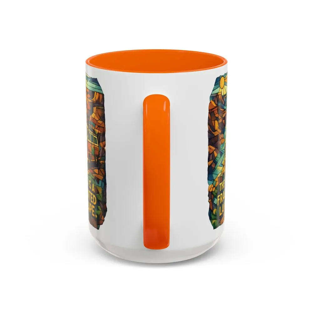 7007556735554811635_2048.jpeg Accent Coffee Mug (11, 15oz) — "The Road Is A Fragmented Landscape" Design Cubic-Line