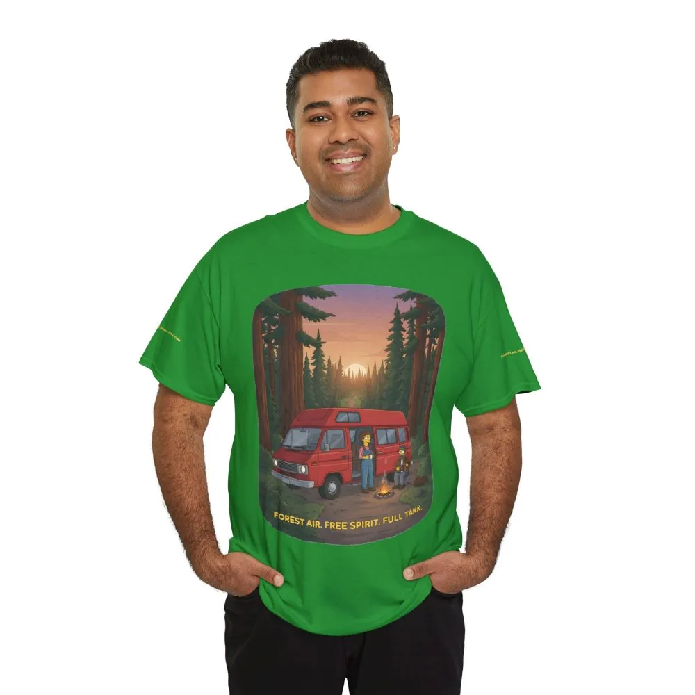 7009839855996153520_2048.jpeg Unisex Heavy Cotton Tee — "Forest Air Free Spirit Full Tank" Design Sitcom-Line