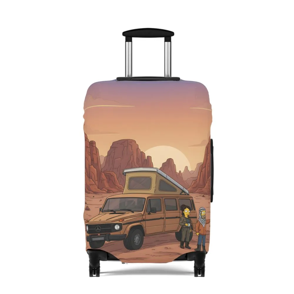 Luggage Cover — Adventure Camper Sketch Travel Suitcase(Design Sitcom-Line)