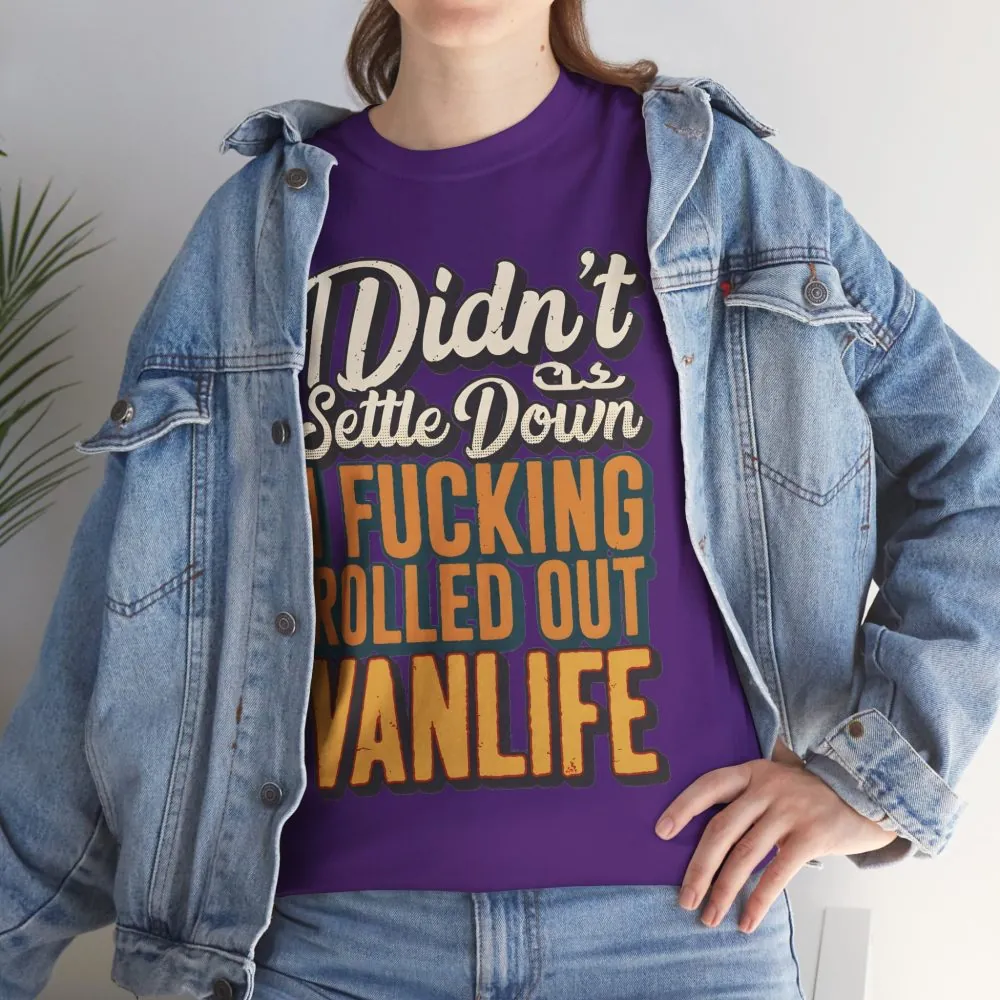 7051816822444385398_2048.jpeg Unisex Heavy Cotton Tee — "Dind´t Settle Down" Design F**K-Line