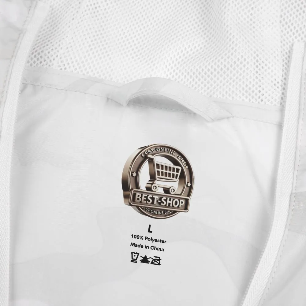 Unisex Full-Zip Windbreaker Jacket — "Seek Adventure, Find Freedom" (Design "Minimal-Line")