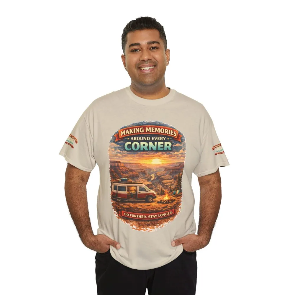 Unisex Heavy Cotton Tee — "Making Memories" Design Scenic-Line