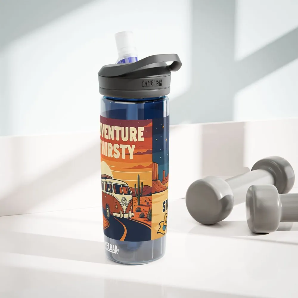 Water Bottle CamelBak  — "Adventure Is Thirsty "20oz/25oz Travel Bottle with Retro Road Trip Design