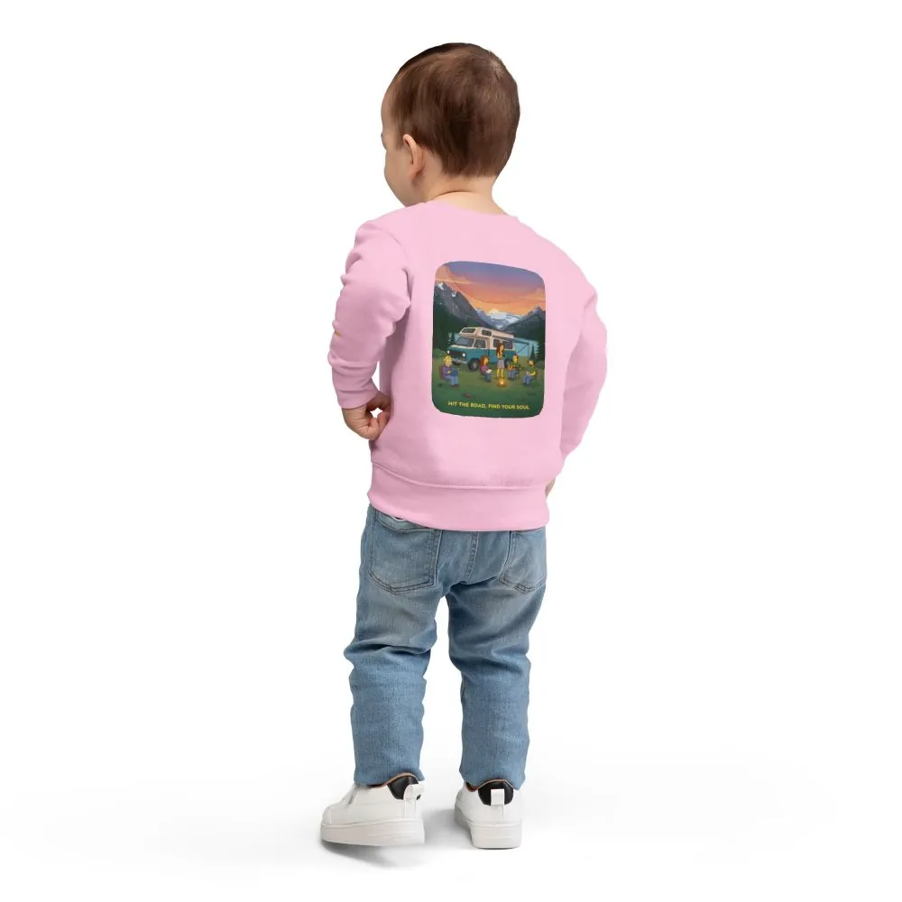 7118908449935450370_2048.jpeg Toddler Sweatshirt - "Hit The Road-Find Your Soul" (Design Sitcom-Line)