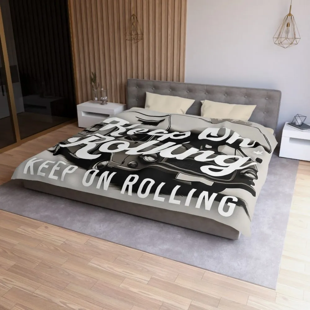 Duvet Cover — "Keep On Rolling" Retro Motorhome Bedding