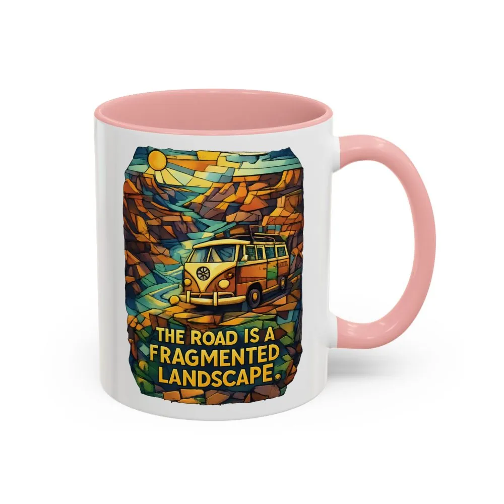 7156519629542920462_2048.jpeg Accent Coffee Mug (11, 15oz) — "The Road Is A Fragmented Landscape" Design Cubic-Line
