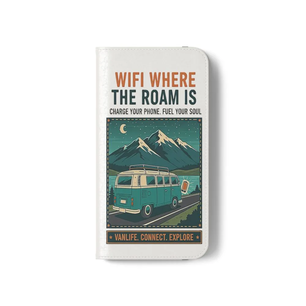 7161392058416704457_2048.jpeg Flip Phone Case — “WiFi Where the Roam Is” Vanlife Wallet Case