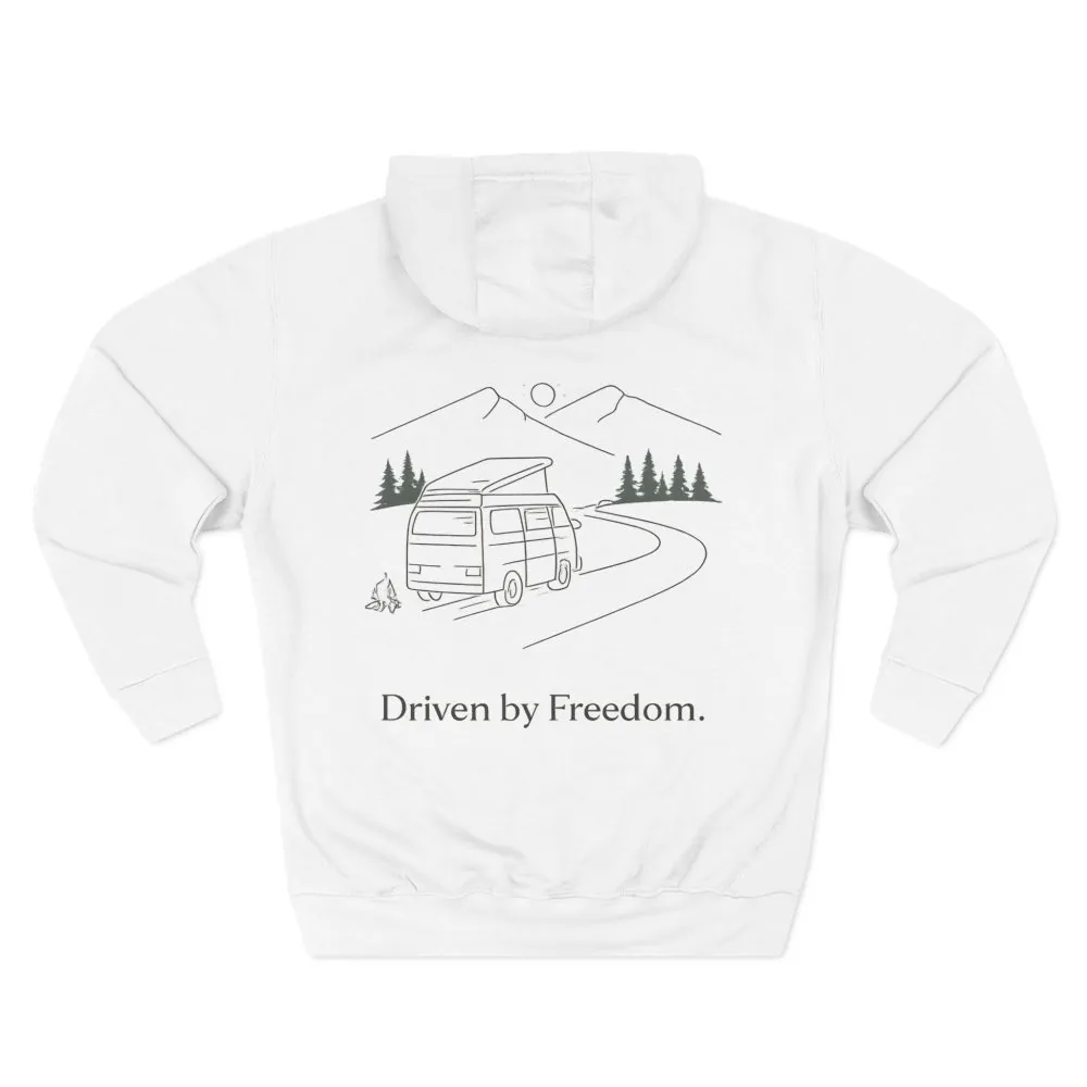 7179398164876510454_2048.jpeg Three-Panel Fleece Hoodie - "Driven By Freedom" Design Minimal-Line