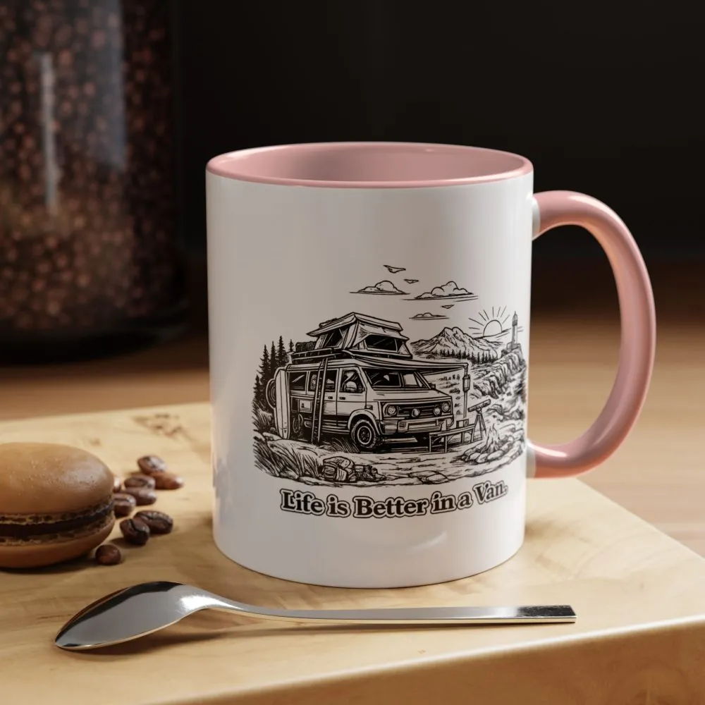 7187929860163058463_2048.jpeg Accent Coffee Mug (11, 15oz) — "Life Is Better In A Van" Design Minimal-Line